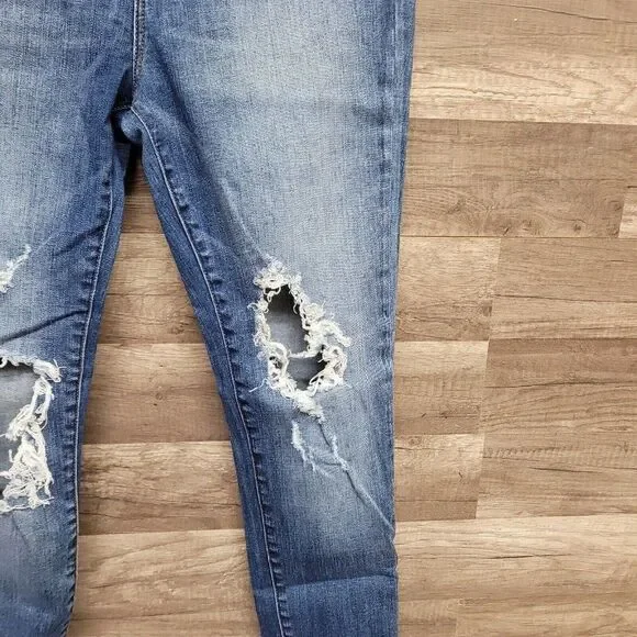 J Brand Maria Jeans Size 29 Womens Blue Medium Wash Distressed High Rise Denim - Picture 7 of 13